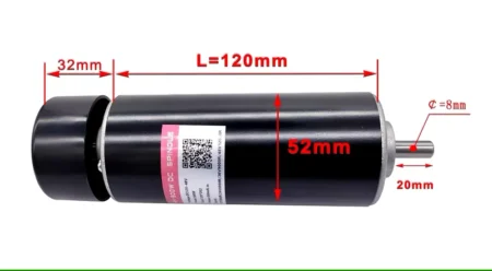 dimensions of dc spindle motor 500W Air-Cooled 12000 rpm