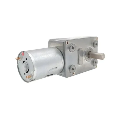 front view of 12v JGY370 Worm Gear Motor