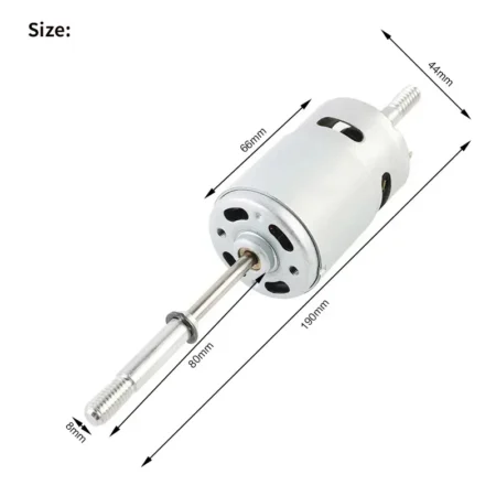 dimensions of Long Shaft 775 Fan Engine Solar Motor in USA